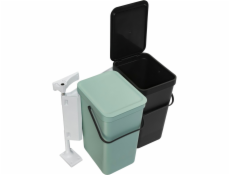 Brabantia Sort & Go Waste Bin 2 x 16 L Dark Grey & Jade Green