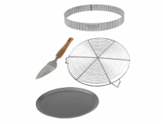 Sada na pečení de Buyer, 3030.00, box HOMEBAKING: kulaté formy, perforovaný prstenec, plech, rošt a lopatka