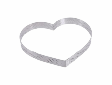 Pečení de Buyer, 3099.53, perforovaný rám, tvar srdce, průměr 22 cm, výška 2 cm, nerez
