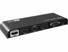 TECHLY 104929 3-Port HDMI 2.0 switch 3x1 4K 60Hz HDR with IR remote