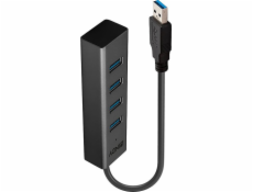 Lindy 4 Port USB 3.0 Hub, USB-Hub 43324