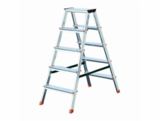 Krause Dopplo double-sided step ladder silver