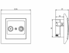 Ospel End RTV Socket Impression ecru