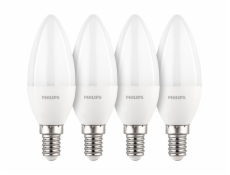 Philips LED Lamp E14 4-Pack candle     40W 4000K