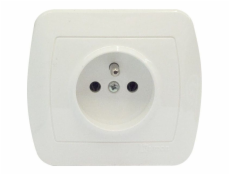 Jedna zásuvka Kontakt-Simon Chord s uzemněním bílé