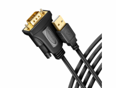 AXAGON ADS-1PQN, USB-A 2.0 - sériový RS-232 DB9-M FTDI adaptér / kabel 1.5m