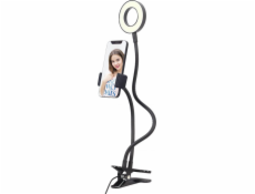 GEMBIRD selfie kampička LED krúžok s držiakom telefónu, USB