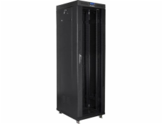  LANBERG Voľne stojaca skriňa 19" 42U/600x800 (v rozloženom stave) sklenené dvere LCD čierna (RAL9004)