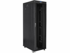  LANBERG Voľne stojaca skriňa 19" 42U/800x1200 (v rozloženom stave) sklenené dvere LCD čierna (RAL9004)