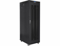 LANBERG Voľne stojaca skriňa 19" 27U/800x1000 LCD sieťované dvere čierna (RAL9004) (v rozloženom stave)
