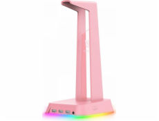 Stojan na slúchadlá s RGB podsvietením Onikuma ST2 ružová