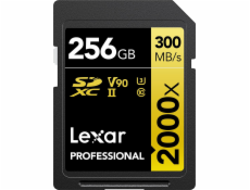 Profesionální karta Lexar 2000x SDXC 256 GB třída 10 UHS-II/U3 V90 (LSD2000256G-BNNNG)