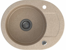 Steiner Cuba 216 Sink Steinggran Granite Beige 1 Komora z/o (58x46x17.5) s koncovým uzávěrem a drenáží