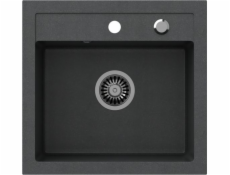 Steiner Johnny 110 Sink Steingran Black Steingran 1-Chamber b/o (50x47x18.5), se sifonem a plug nerezovou ocel