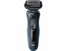 Braun Series 5 51-B1000s elektrický holiaci strojček, na fúzy a tvár, akumulátorový, planžetový, čierny / modrý