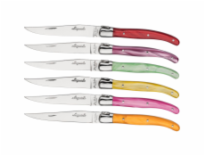 Jean Dubost Laguiole      6 pcs. Steak Knives Set Mixed Colours