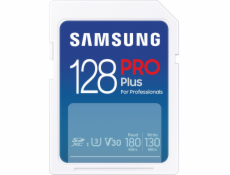 Samsung paměťová karta 128GB PRO Plus SDXC CL10 U3 V30 (č/z: až 180/až 130MB/s)
