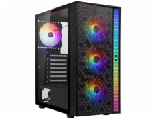 BitFenix skříň Light / ATX / 4x120mm ARGB fan / 2xUSB 3.0 / USB 2.0 / tvrzené sklo / černá