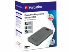 VERBATIM externí HDD 2.5  2TB, Executive Fingerprint Secure, USB 3.2 Gen 1 / USB-C, šedá