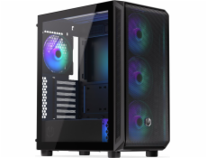 Endorfy skříň Arx 500 ARGB / ATX / 4 x 140 ARGB fan (až 7 fans) / 2xUSB-A / USB-C / tvrzené sklo  / mesh panel /  černá