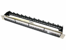 19  modulární stíněný patch panel XtendLan 24port, 4x demontovatelný modul, černý