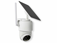 NEDIS IP kamera 4G/ venkovní/ IP65/ Wi-Fi/ 1080p/ PIR senzor/ USB-C/ microSD/ noční vidění/ Android/ iOS/ bílá