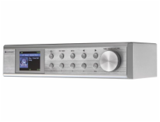 Soundmaster IR1500SI kuchyňské rádio DAB+/ FM/ BT/ 2 LCD/ Wi-Fi/ Stříbrné