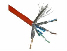 PLANET kabel FTP, drát, Cat 6A, 4p, 500MHz, LS0H, stíněný každý pár, Planet Elite, oranžový, Dca, balení 100m