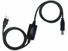 PREMIUMCORD USB 2.0 repeater a propojovací kabel A/M-B/M 15m