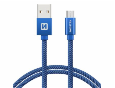 Swissten Kabel Textile Micro Usb 2,0M Be