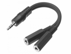 Stagg YC-0,1/1J2JFH, redukce 1x Jack 3,5 mm samec – 2x Jack 3,5 mm samice