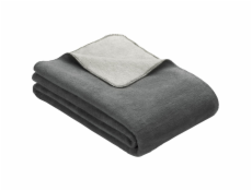 Ibena Uni Doubleface blanket Dublin anthracite 150x200cm