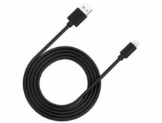 CANYON nabíjecí kabel Lightning MFI-12, 26MB/s, 5V/2.4A, Apple certifikát, délka 2m, černá
