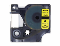 Allprint pro DYMO, 45018 S0720580, 12mm x 7m, černý tisk / žlutý podklad, D1  