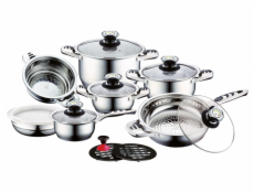 CS SOLINGEN Sada nádobí nerez s teploměrem Aurich 16 ks CS-065843