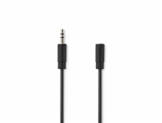 Nedis CAGL22050BK50- Stereo Audio Kabel | 3,5mm Zástrčka - 3,5mm Zásuvka | 5 m | Černá