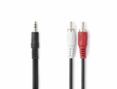 Nedis CAGL22200BK100 - Stereo Audio Kabel | 3,5 mm Zástrčka – 2x RCA Zástrčka | 10 m | Černá