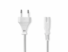 NEDIS napájecí kabel pro adaptéry/ Euro zástrčka - konektor IEC-320-C7/ přímý-přímý/ dvoulinka/ bílý/ 5m