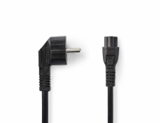 Nedis CEGL10100BK20 - Napájecí Kabel  | Typ F Zástrčka | IEC-320-C5 | Úhlový | Přímý | 2 m | Černá
