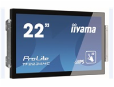 22  iiyama TF2234MC-B7AGB: IPS, FullHD, capacitive, 10P, 350cd/m2, VGA, HDMI, DP, IP65, černý