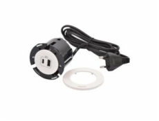 Legrand - Incara™ Disq 60 - Zapuštěná nabíječka USB A+C, bílá, 2m