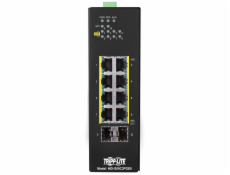 Tripplite Přepínač 8x zdroj Lite Manag. Eth. Switch,10/100/1000Mb/s,2GbE SFP,PoE+ 30W,-10°+60°C,DIN