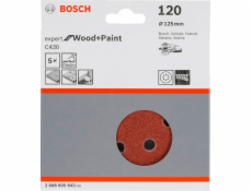 Bosch Brusny list C 430 D125MM drevo granul. 120 5 St.