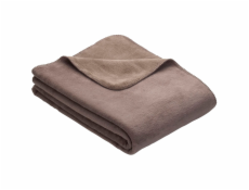 Ibena Uni Doubleface blanket Dublin espresso/brown 150x200cm