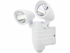 REV LED Double Spotlight with Motion Detector+ Wall bracket wh