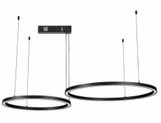 IMMAX NEO FINO NEW SMART závěsné svítidlo 2 kruhy, 60+80cm, 93W, černé, Zigbee 3.0, TUYA
