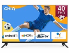 CHiQ L40G7L TV 40 , FHD, smart, Android 11, dbx-tv, Dolby Audio, Frameless