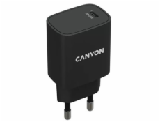 CANYON nabíječka do sítě H-20-02, 1x USB-C PD 20W, černá