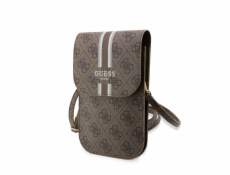 Guess PU 4G Printed Stripes Phone Bag hnědý Nové