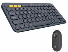 Klávesnica Logitech Pebble 2 Combo, EN, grafitová, bezdrôtová